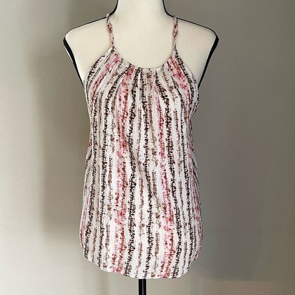 Staccato Medium Pink/White/Brown Tank Top. Worn once. - Picture 1 of 4